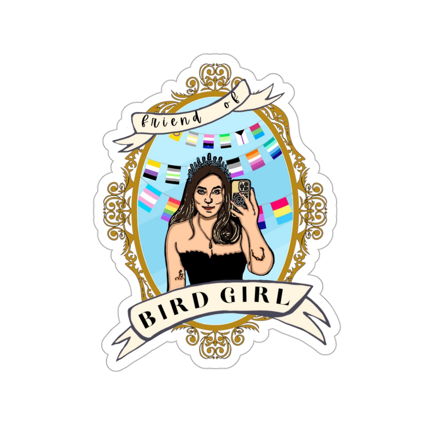 Friend of Birdgirl Pride Sticker