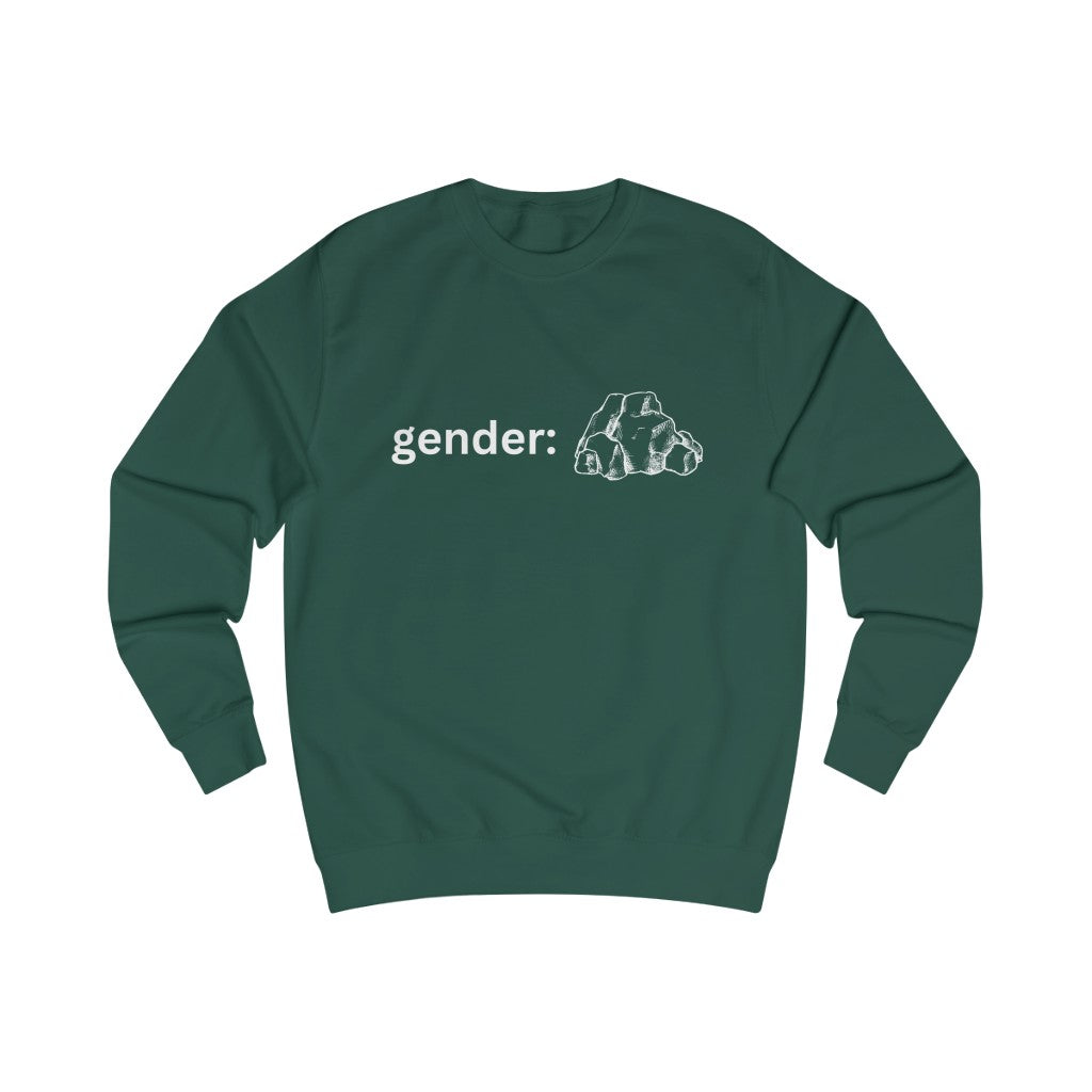 "rocks don't have gender, just like some people" Sweatshirt