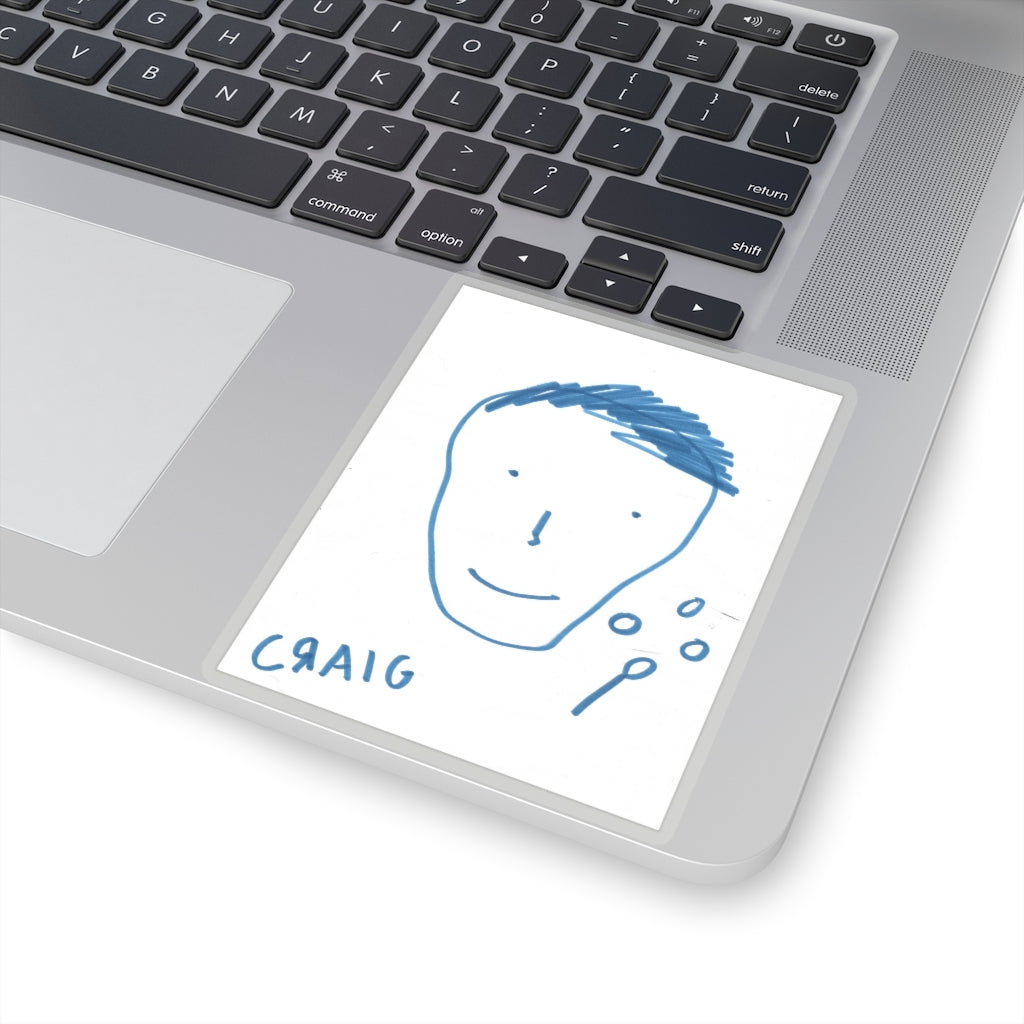 craig's self portrait Sticker