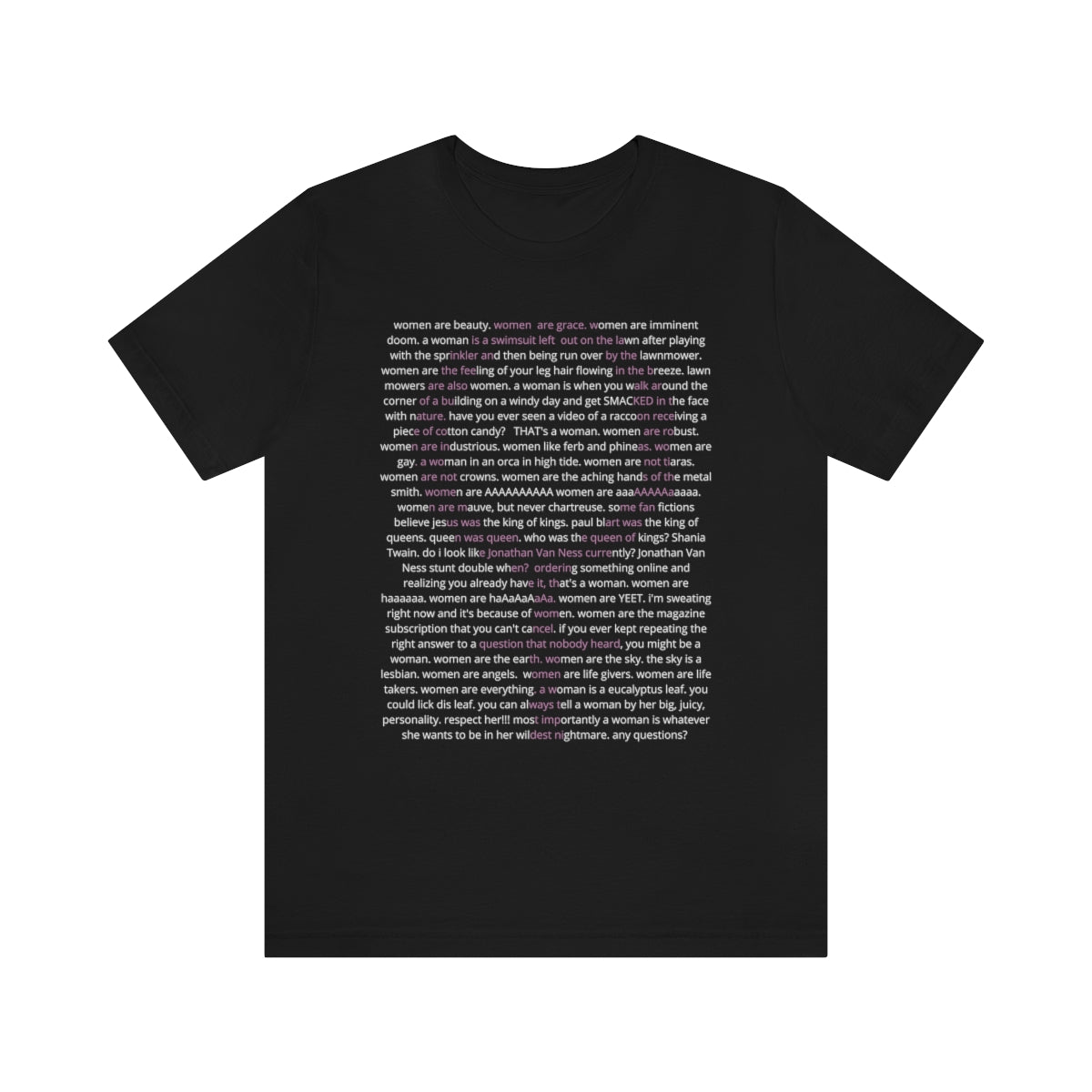 "what is a woman" transcript Shirt
