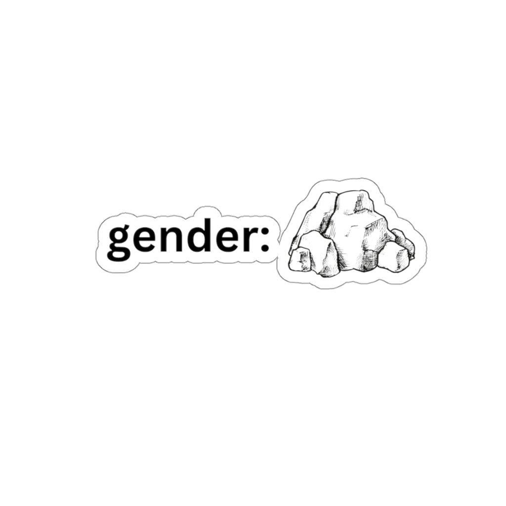 "rocks don't have gender, just like some people" Sticker